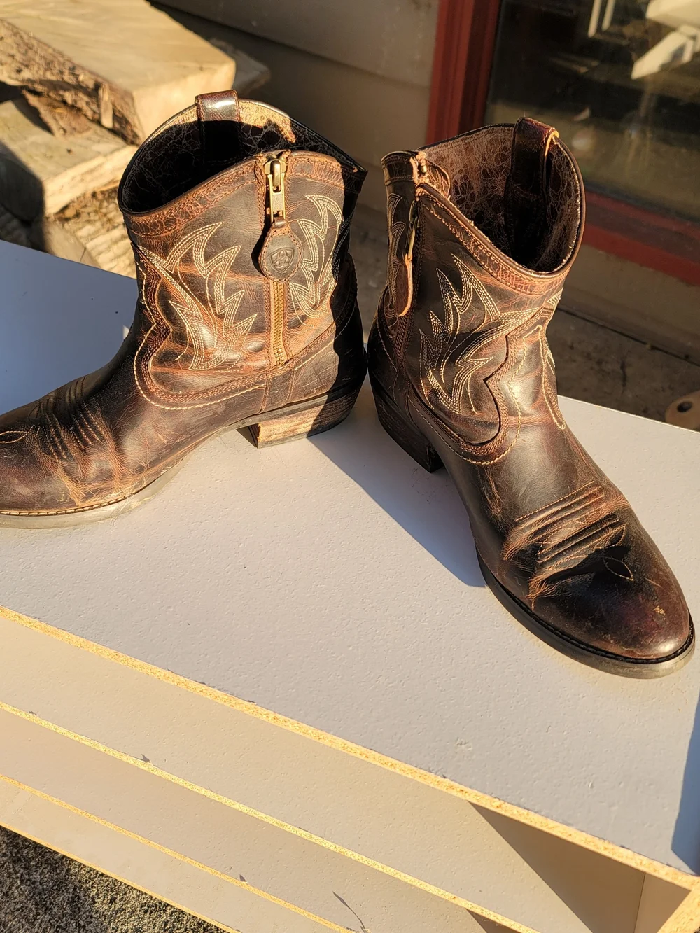 Men's Brown Leather Western Boots